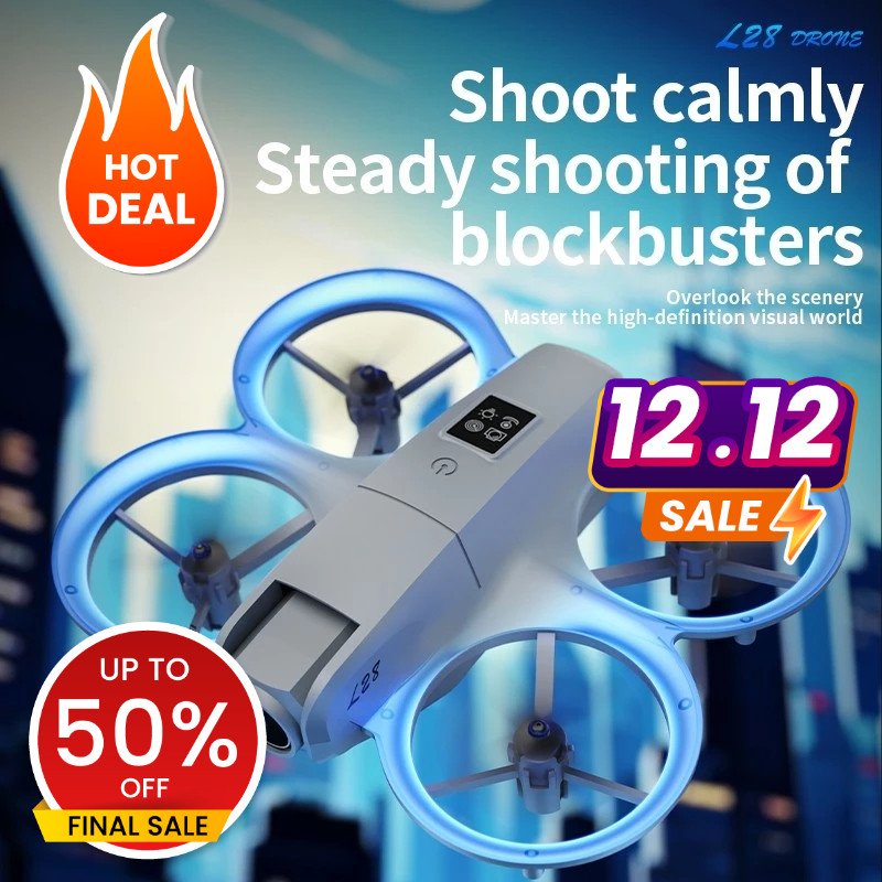 Drone dengan Kamera HD untuk Dewasa, 360° Rolling Intelligent Obstacle Avoidance One-Key Takeoff/Lan