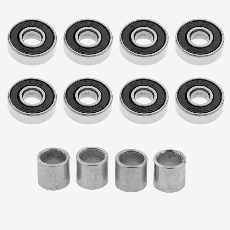 Lush Lab Store PAKET 8 PCS BEARING ABEC 9 4 PCS Spacer tengah ALUMINIUM Speed inline skate / Sepatu 