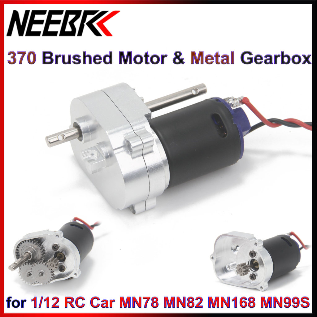 1/12 RC Car Accessories MN78 MN82 MN168 MN99S 370 Brushed Motor Metal Transmission Gearbox Crawler V