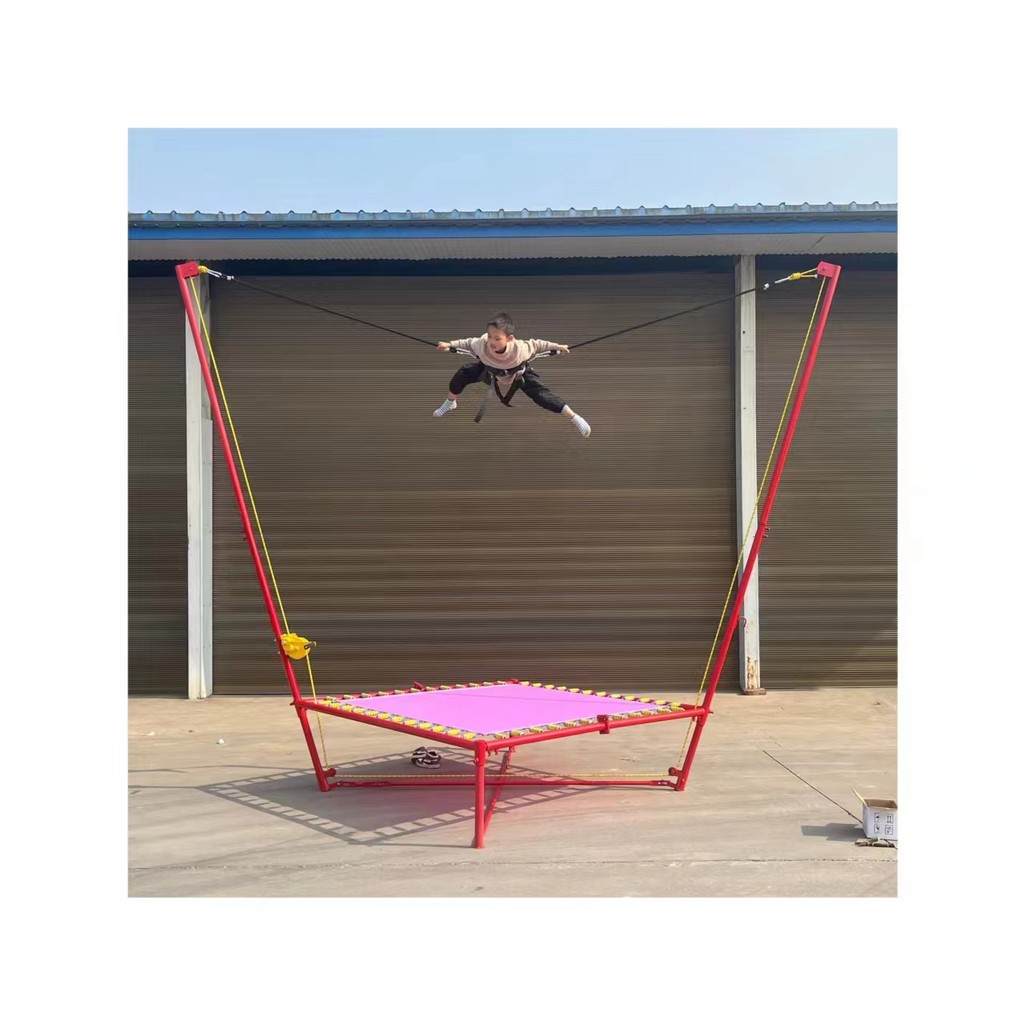 Amusement Park Rides Children Bungee Trampoline Jumping Equipment for Sale square Bungee Jumping Tra