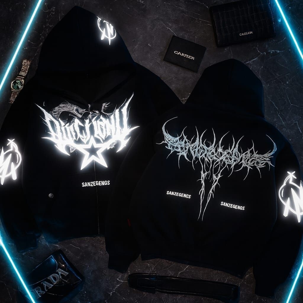 [COD] ORIGINAL JAKET HOODIE REFLEKTIF SABLON NYALA SANZZGENG PRIA WANITA MOTO STREET STYLE JAKET