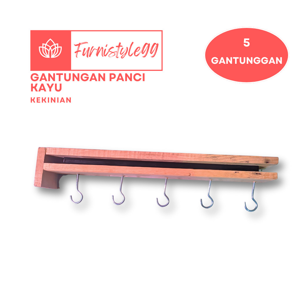 Gantungan Panci Tarik Dorong Bawah Kitchen Set - Rak Panci teflon Bawah dapur Kabinet Premium