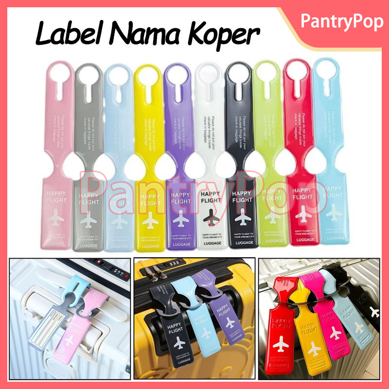 Gantungan Tag Nama Travel / Luggage BagTag / Luggage Happy Flight Tag