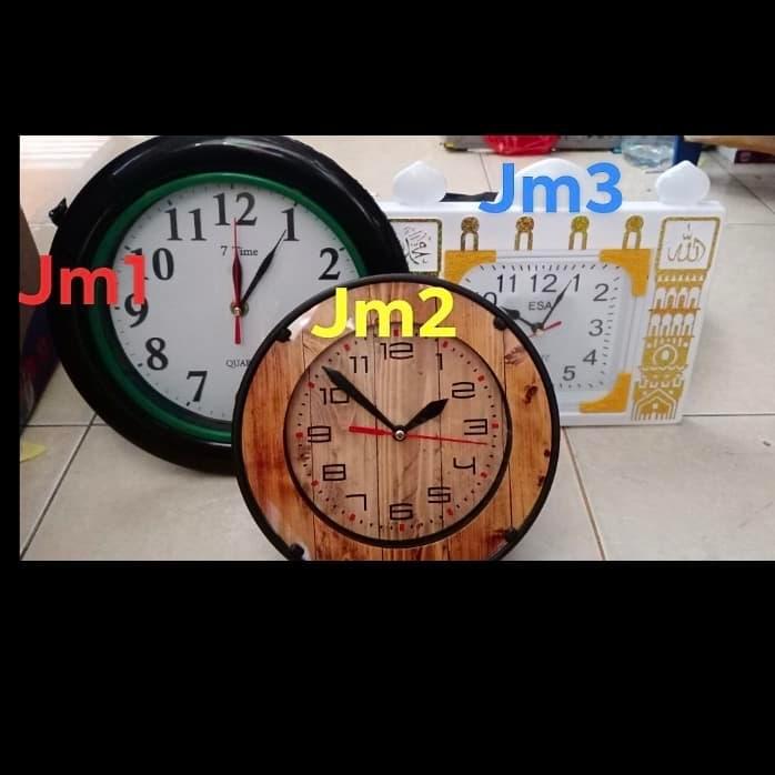 jam dinding / jam hias / jam analog + baterai jm1 jm2 jm3 - Jm1 by MitraHobby