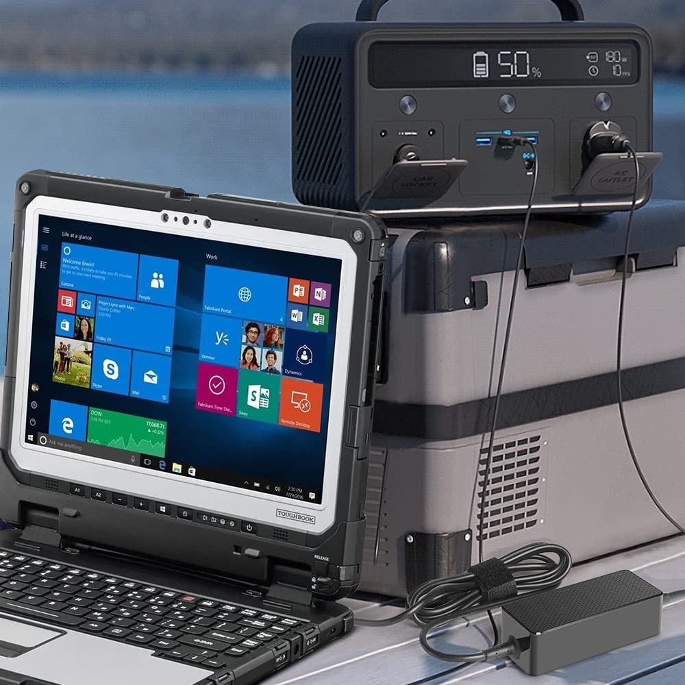 KFD Laptop CAR Charger for Panasonic Toughbook Cf19 31 52 53 74 C1 F9 S10 H1 H2 U1 Notebook Auto Ada