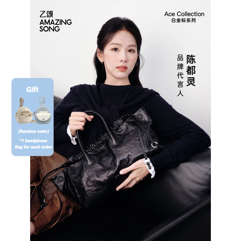 Amazing Song Cloud Hobo Bag Handheld Crossbody Bag Large 2025 New Water-dyed Vegetable-tanned Top-Gr