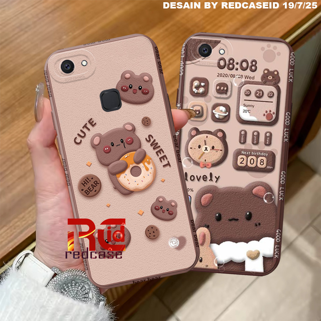 Case Hp ViVo V7 / V7 Plus / Y71 / Y83 / Y81 / V5 / V5 Lite - Softcase Procamera Motif Bear