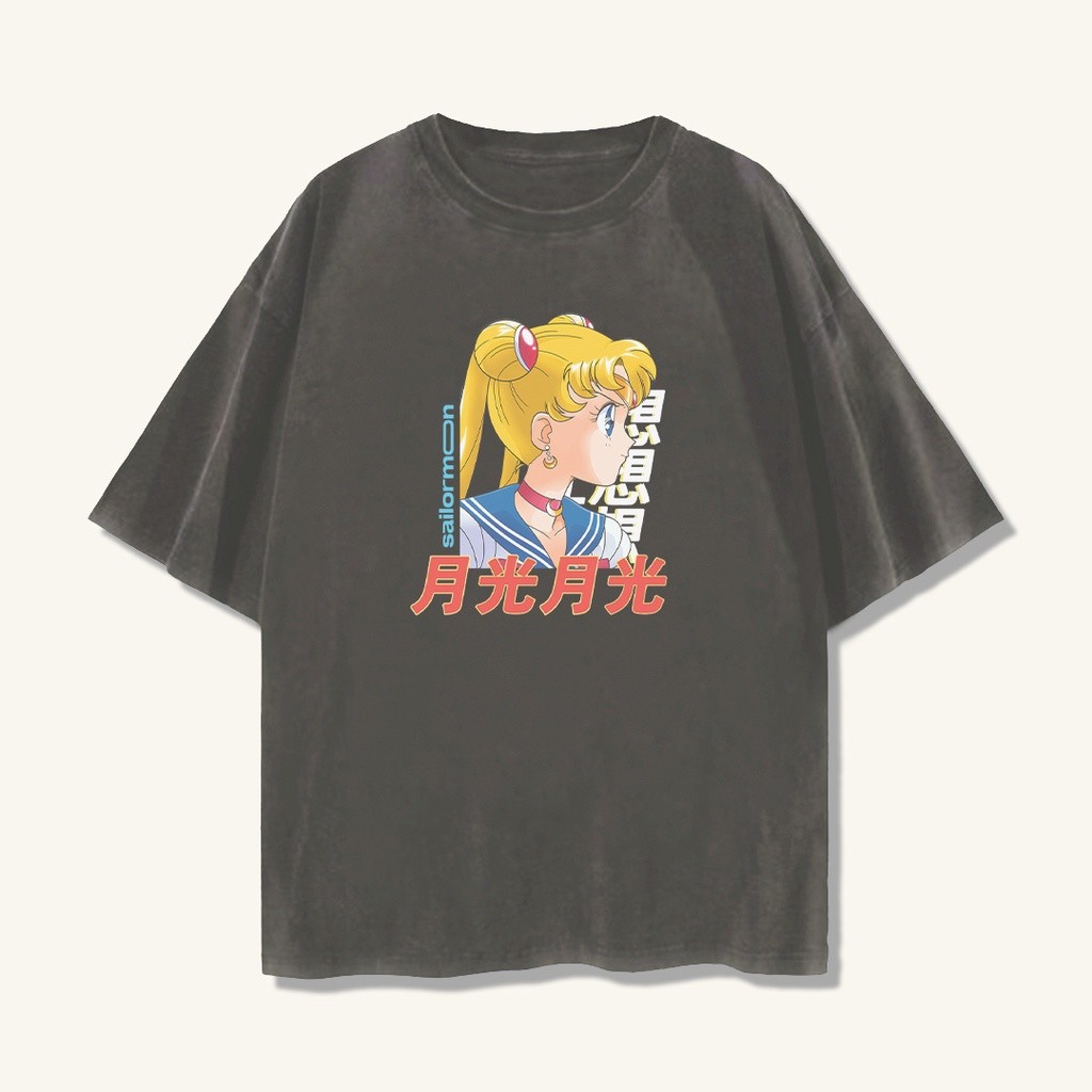 T shirt Sailor Moon Style Vintage Oversized - Kaos Oversize Cartoon 90s