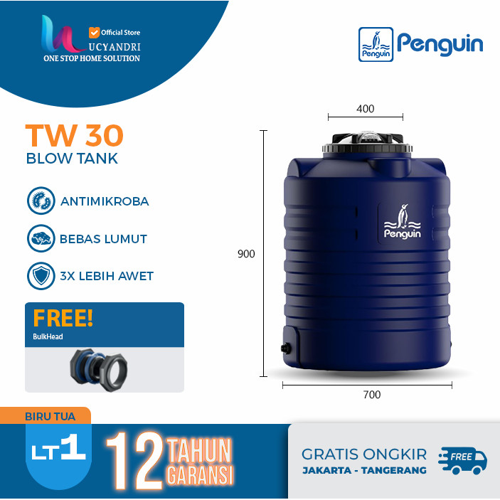 Tangki Air Tandon air Toren air PENGUIN TW 30 Vol. 300 L Gelombang