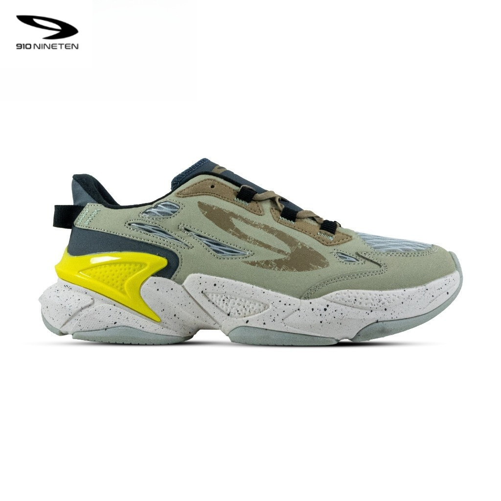 910 Nineten LYNX RV-LITE Sepatu Sportstyle - ABU-ALFAFLA/HIJAU-CANARY