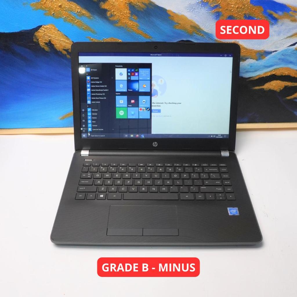 HP LAPTOP 14-BS0XX CELERON N3060 8 GB (14") GRADE B - MINUS LAPTOP SECOND ORIGINAL SINAR MUTIARA CEL