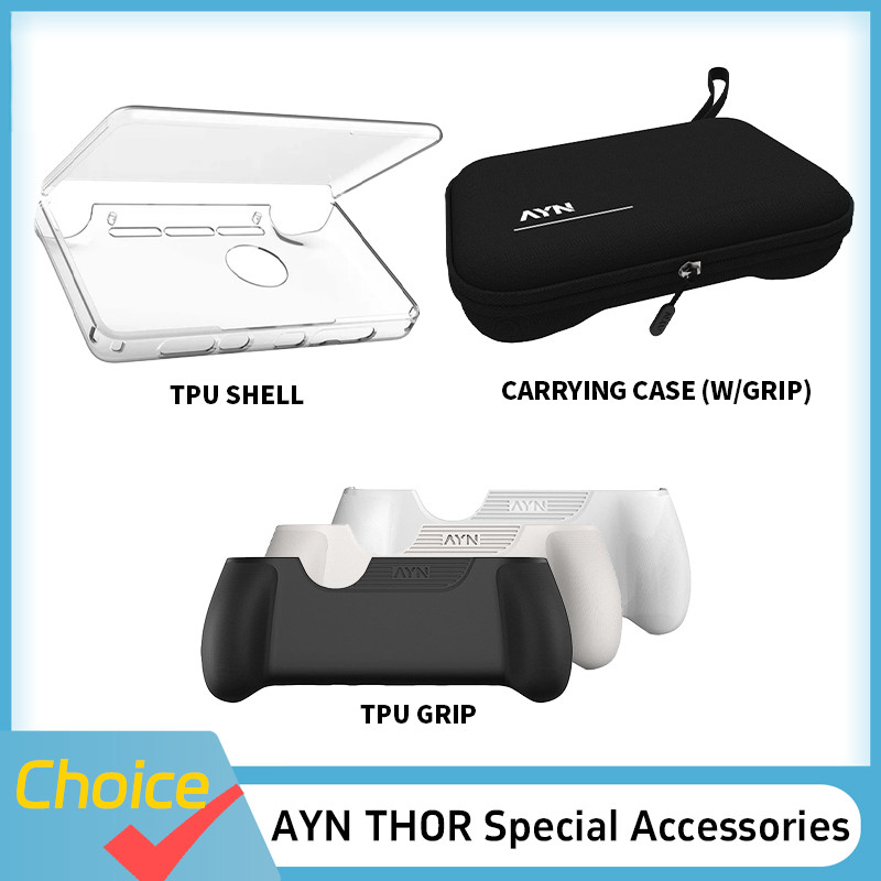 AYN THOR Gaming Accessories Dual Screen Flip Up Handheld Device Protective Case Storage Bag Lanyard 
