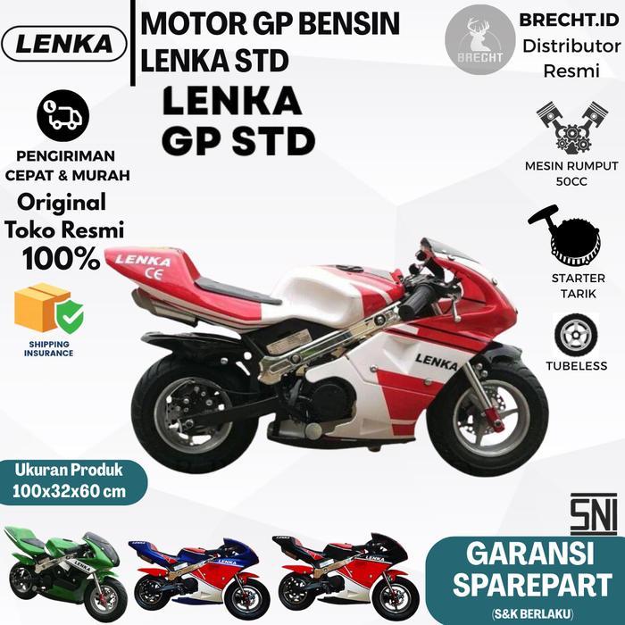 Motor Bensin Mini Lenka GP TYPE STD Mainan Anak - Merah Putih