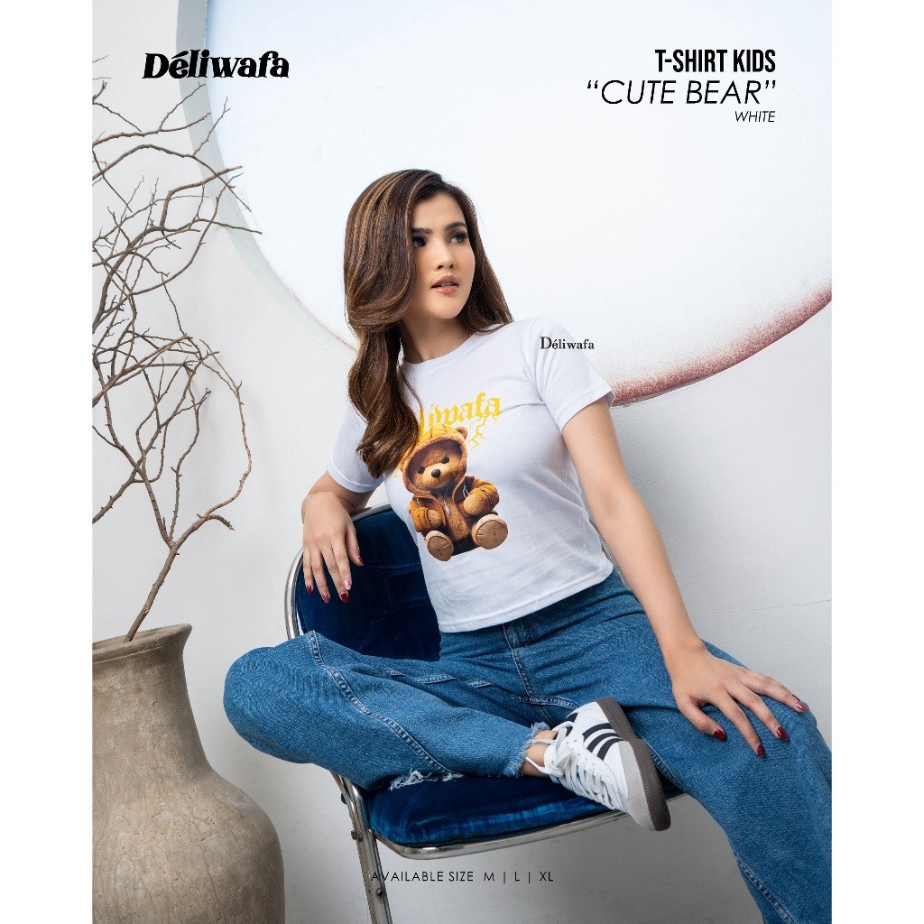 Original Deliwafa - T-Shirt KIDS (Kaos Anak) - Cute Bear
