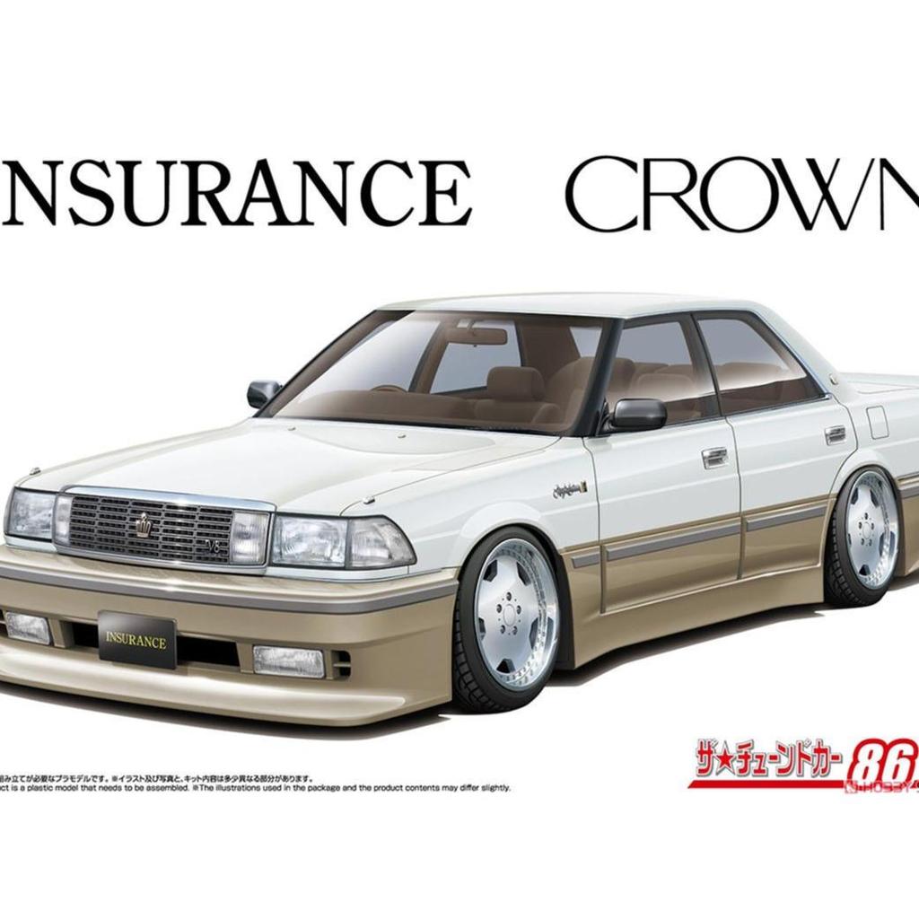 Aoshima 06790 1/24 Toyota UZS131 Insurance Crown '89