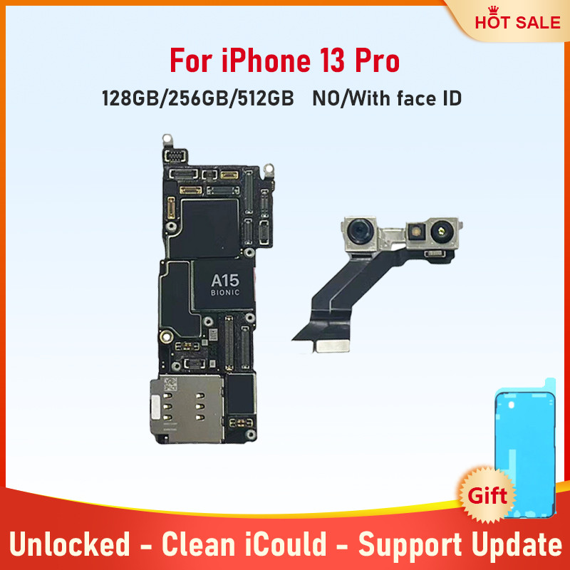 100% Authentic Unlock Motherboard for iPhone 13 Pro 128g 256g 512g Mainboard With Face ID Clean iClo