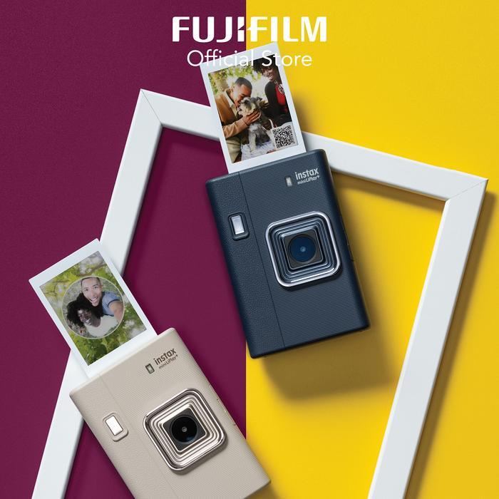 FUJIFILM Instax Mini Liplay+ Instant Hybrid Camera - Sand Beige