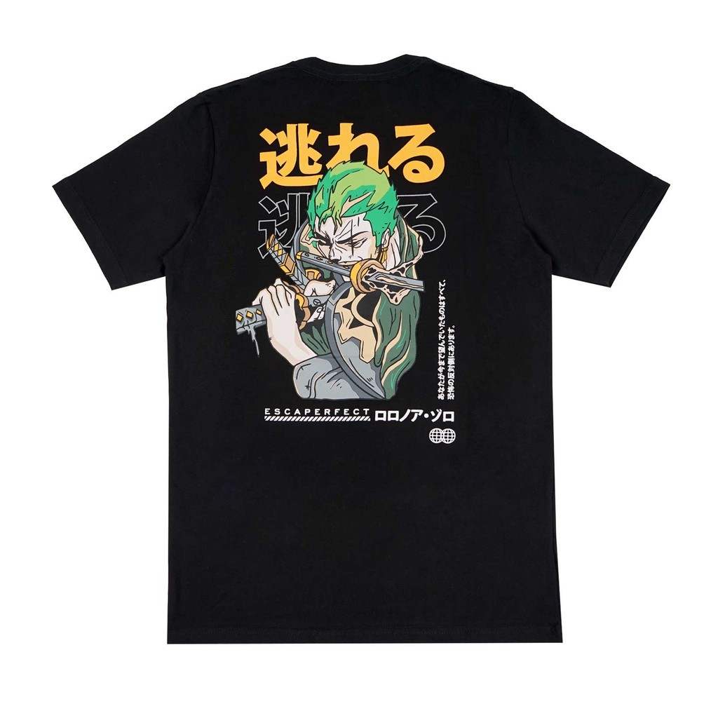 Escaperfect T-shirt Anime One Piece - Black Kaos Pria