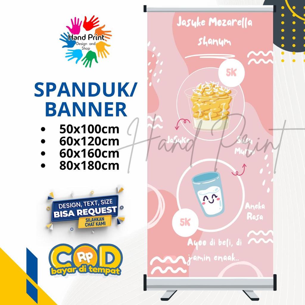 Cetak Spanduk Banner Jasuke Mozarella Pink  MMT Spanduk Custom 60x160