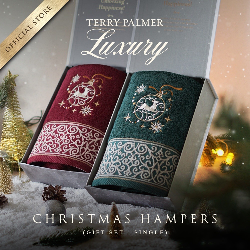 (teri88.diskon) Terry Palmer Luxury - Royale - Christmas Natal Edition (Handuk Single Set) / Christm