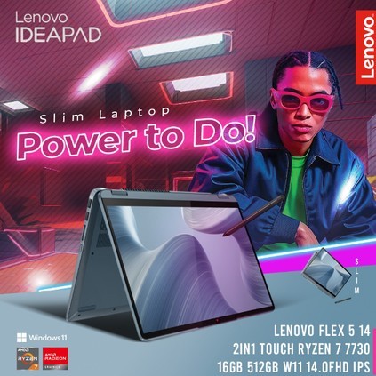 LENOVO FLEX 5 14 2IN1 TOUCH RYZEN 7 7730 16GB 512GB W11 14.0FHD IPS