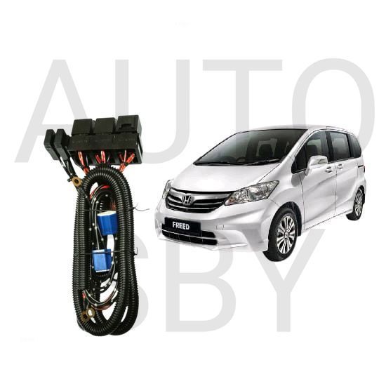 AS Relay Set Lampu Utama LED H4  Mobil Honda Freed 2009 2017