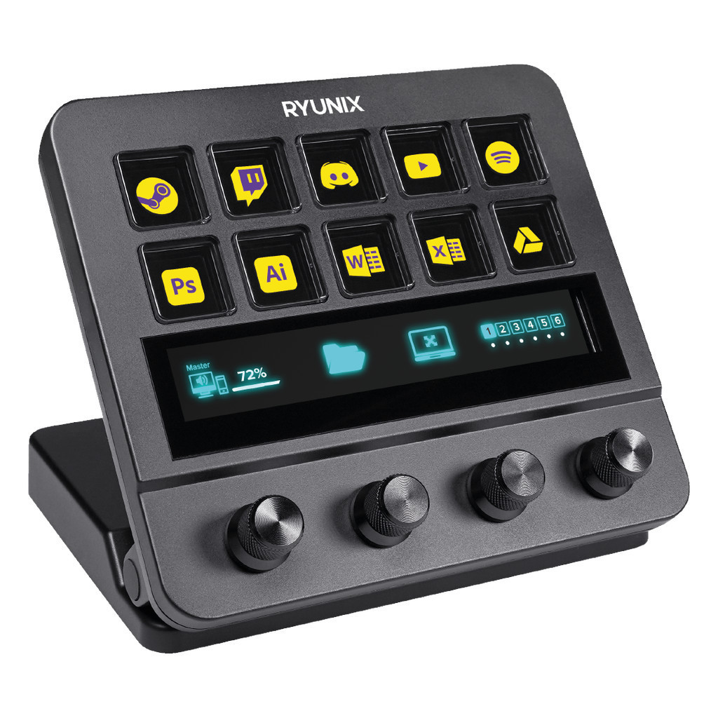 Macro Pad Ryunix XD200 15 Tombol RGB untuk Kontrol Streaming Gaming Editing