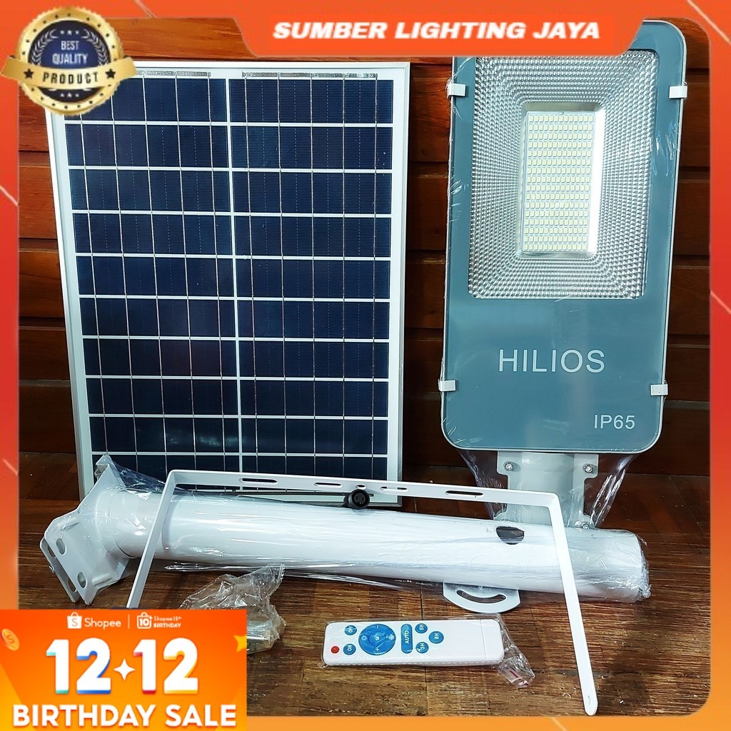 LAMPU JALAN LED SOLAR PANEL 50W 2 IN 1 / LAMPU PJU SOLAR CELL 50 WATT