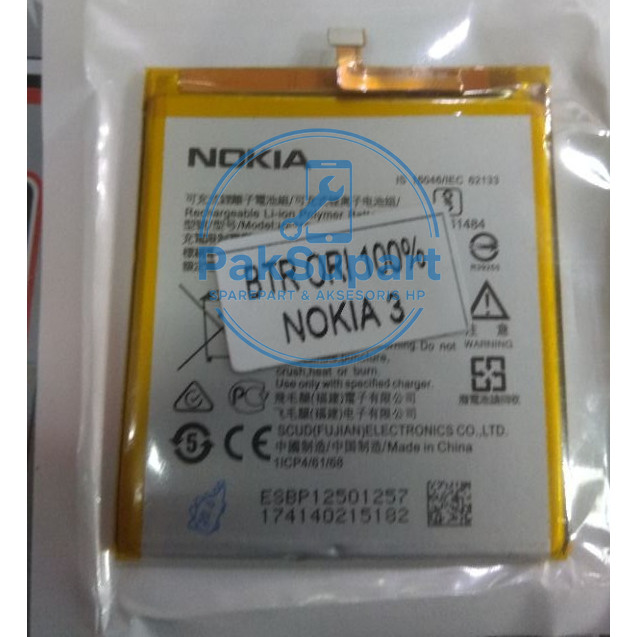BATERAI BATRE BATREI NOKIA 3 HE319 - TA1020 TA1028 TA1032 TA1038 BATTERY ORIGINAL