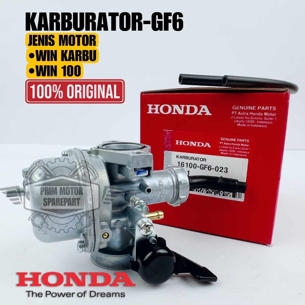 KARBURATOR ORIGINAL GF6 HONDA WIN LAMA/ WIN OLD/ WIN 100/ WIN KARBU/ KUALITAS ASLI HONDA AHM