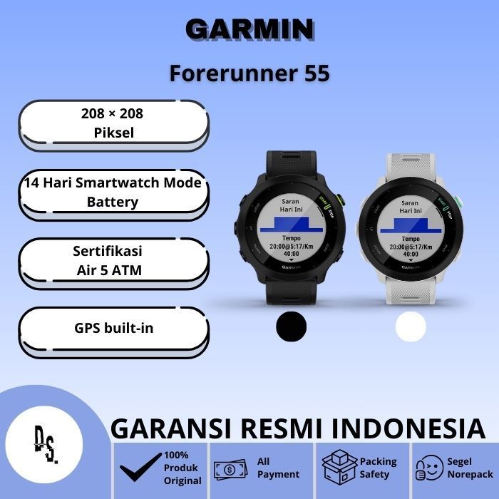 Garmin Forerunner 55 Smartwatch Garansi Resmi TAM