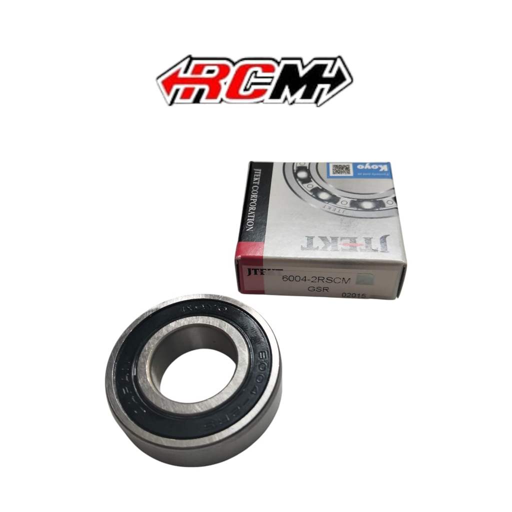 1BIJI BEARING LAKER LAHER BANTALAN RODA DEPAN TUTUP TTP KARET 6004-2RSCM 6004 2RSCM UKURAN 20X41X12 