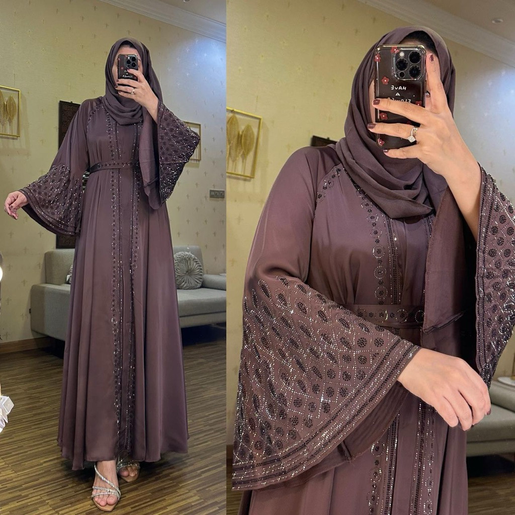 READY STOCK ABAYA DUBAI/ ABAYA MURAH/ GAMIS LEBARAN BEST SELLER IMPORT DUBAI
