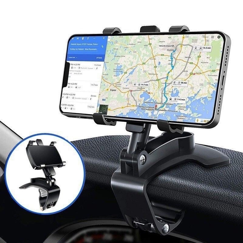 Stand Holder Mobil HP HD35 3-in-1 dengan Jepit Untuk Mobil