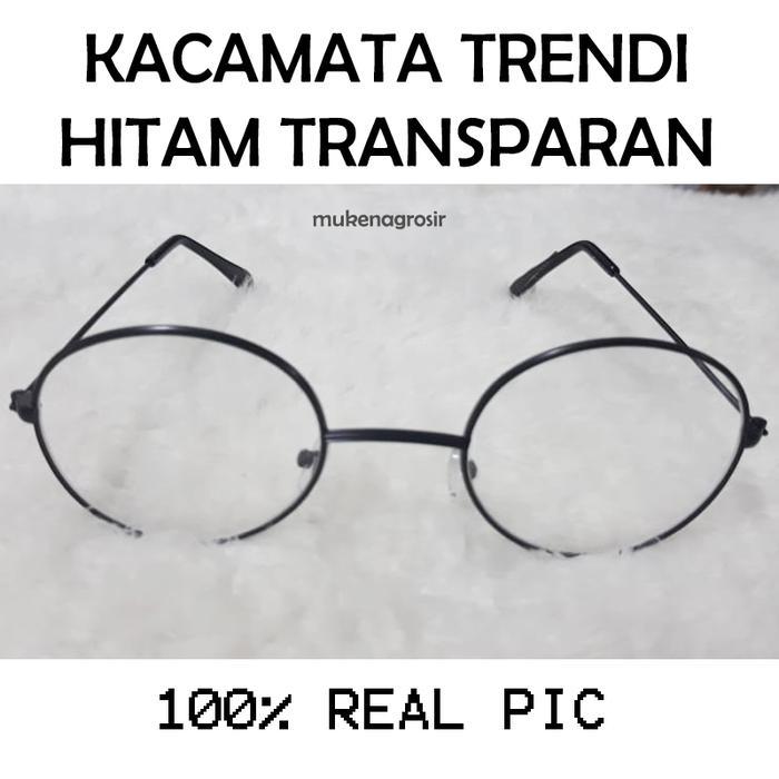 PROMO - Kacamata Fashion Pria & Wanita - Kacamata Trendi - BENING - FRAME HITAM