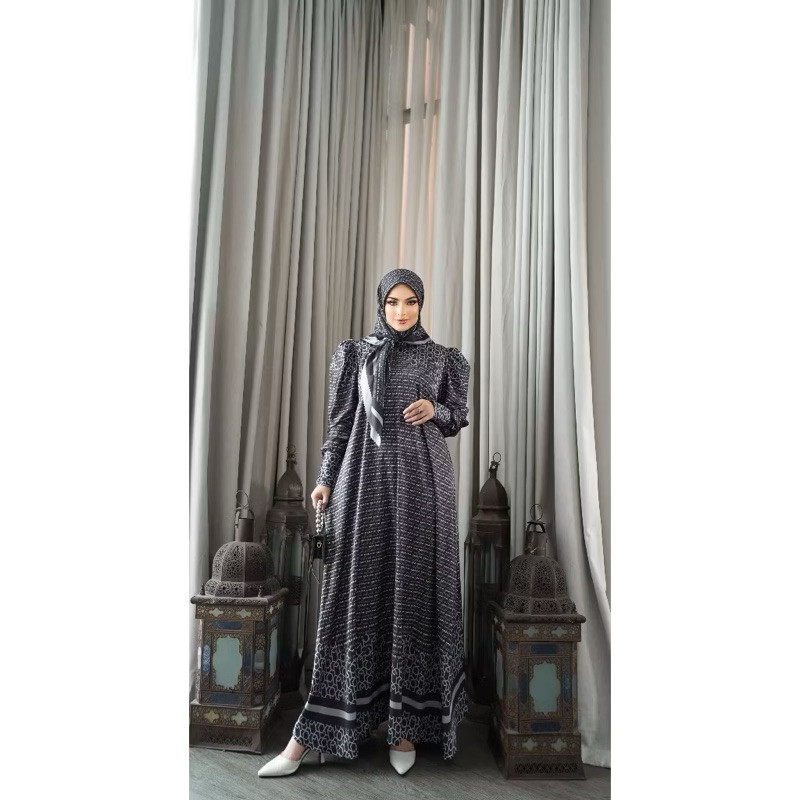 Mahira gamis silk premium, gamis silk, gamis terbaru 2025, Gamis lebaran, gamis set silk, dress silk