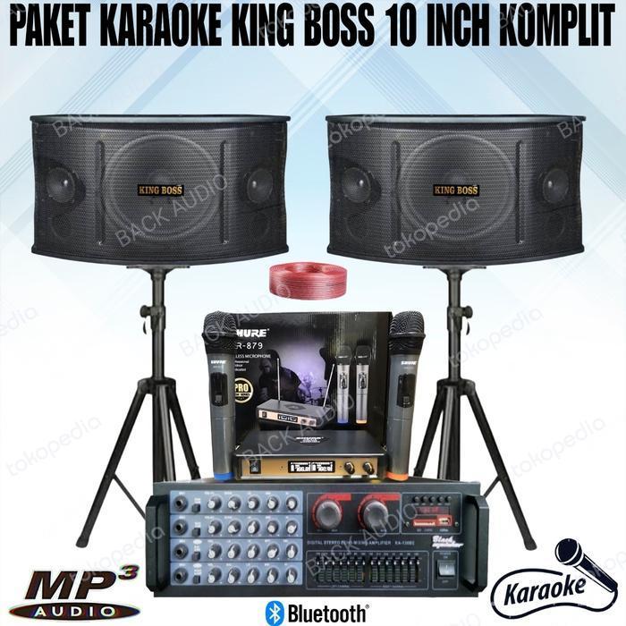 paket karaoke rumahan 10 inch king boss paket komplit karaoke full set