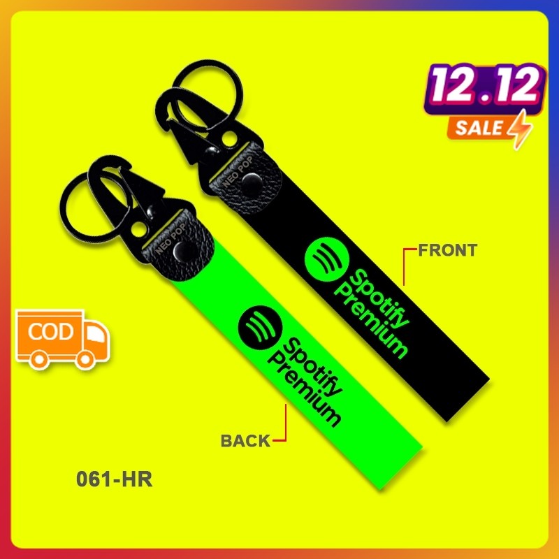 GANTUNGAN KUNCI PREMIUM LOGO SPOTIFY KEYCHAIN KEREN TAS SEPEDA MOTOR MOBIL LISTRIK REMOTE TAS RANSEL