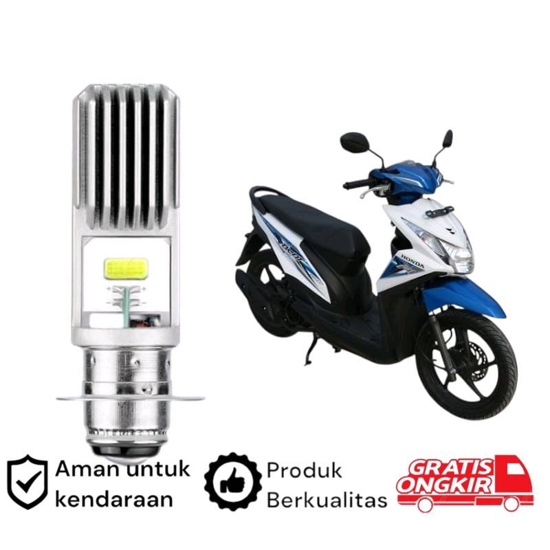 1pcs Lampu depan LED H6 COB motor Honda Beat FI 2014 2016 Koko