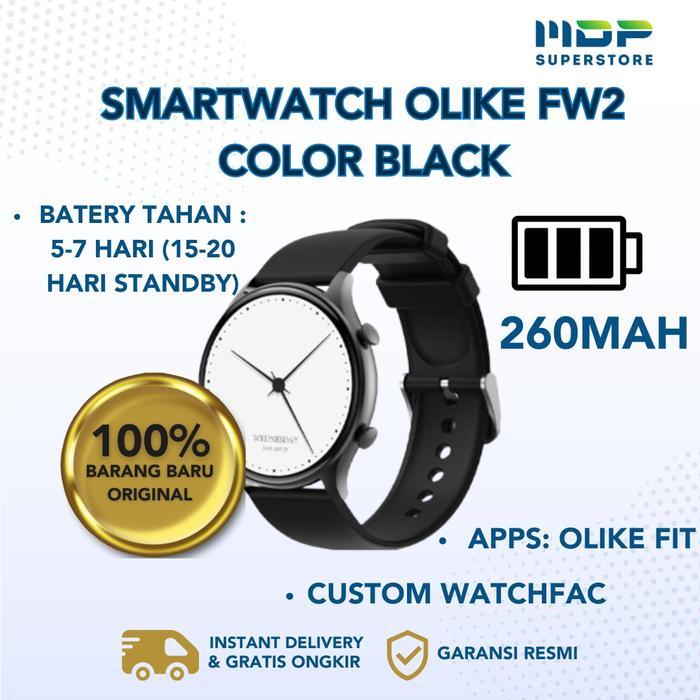 SMARTWATCH OLIKE FW2 - OLIKE JAM TANGAN SMARTWATCH FW2 BLUETOOTH CALL - BLACK