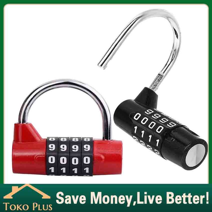 Padlock Gembok Angka 4 Digit Pagar Pintu Motor Multifungsi Gembok Kombinasi - Padlock Kunci Gembok N