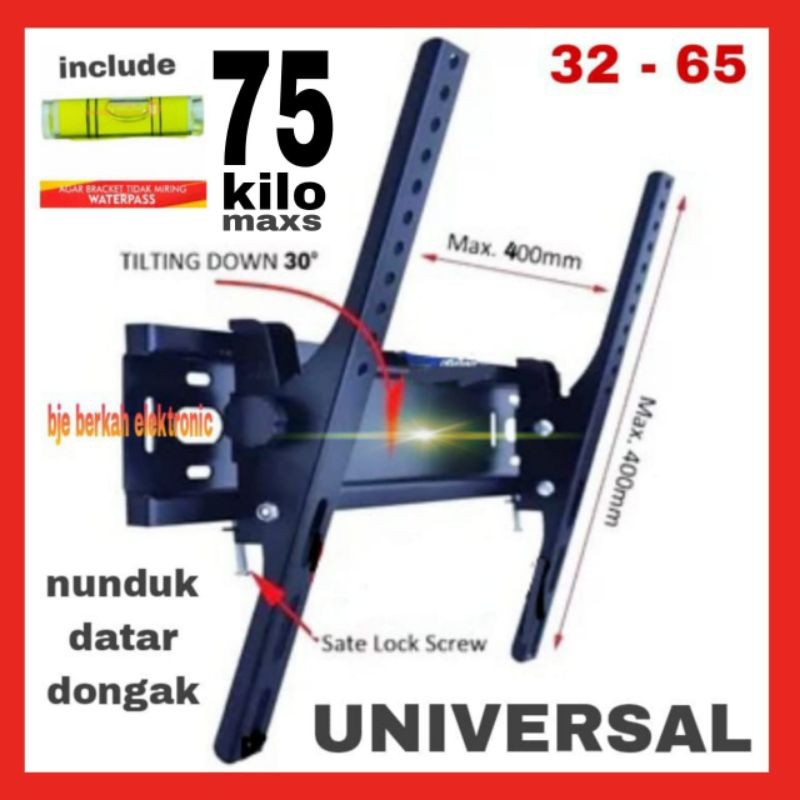 braket/breket/bracket tv lg sharp samsung sony  32 43 50  55 in