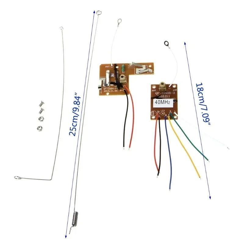 1set 4CH 40MHZ Remote Transmitter & Receiver Board with Antenna For Y RC Car Robot Remote Control To