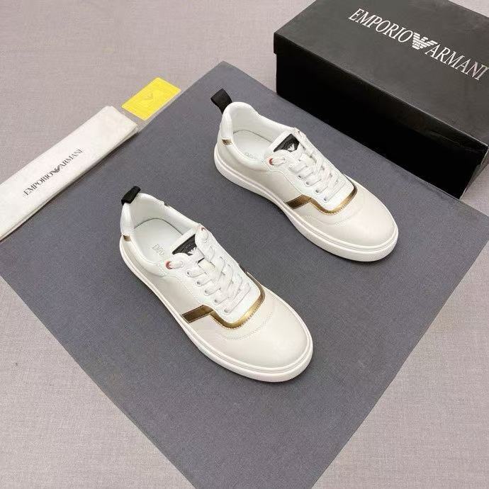 Merek Sepatu Pria  Armani sepatu pria rendah sepatu santai