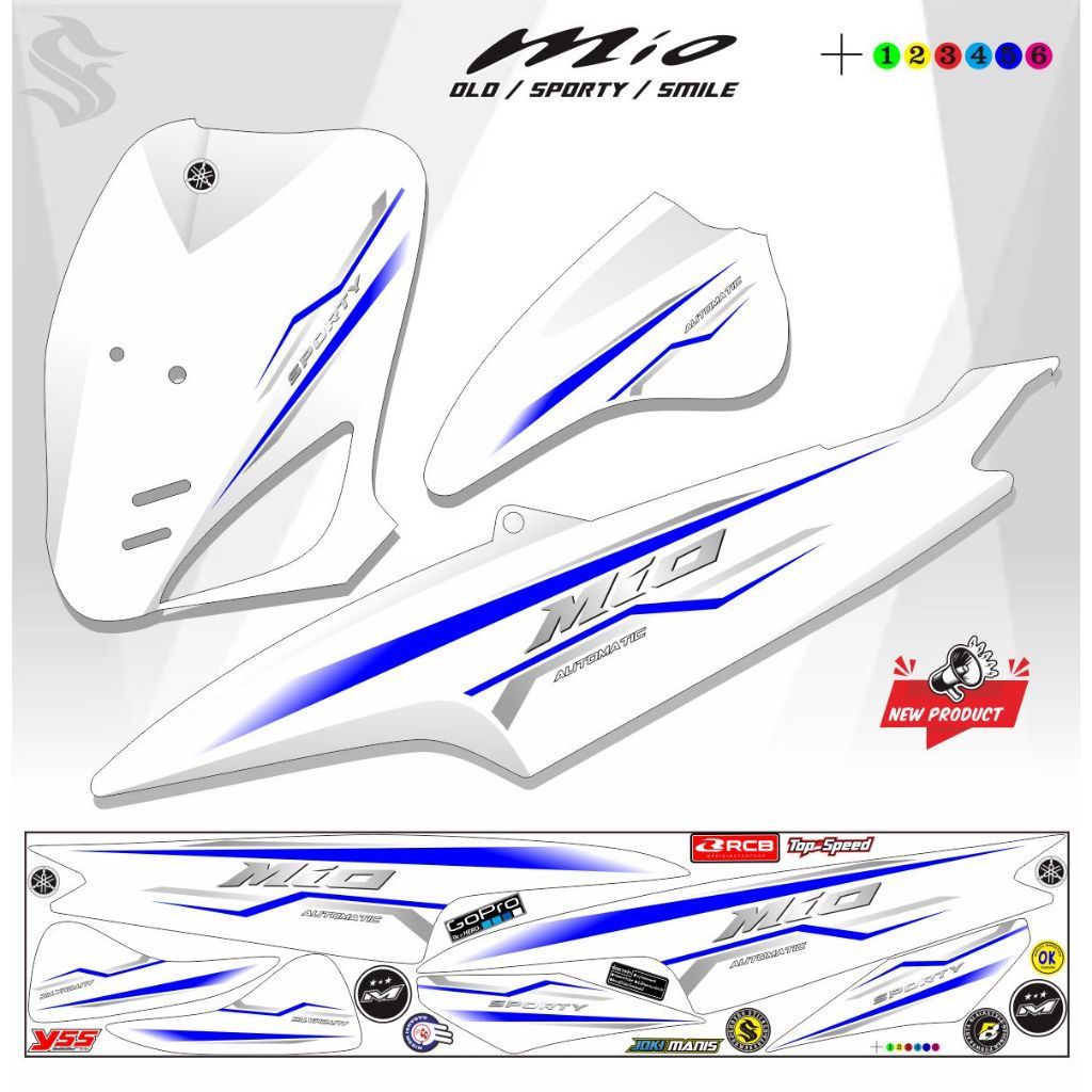 STICKER MOTOR MIO VARIASI / STRIPING VARIASI MIO SPORTY 110 / STICKER