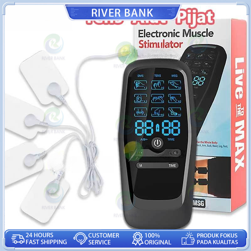 Pengisian Tens Alat Pijat Elektrik EMS Alat Terapi Stroke Stimulasi Otot Dengan Gel Pad