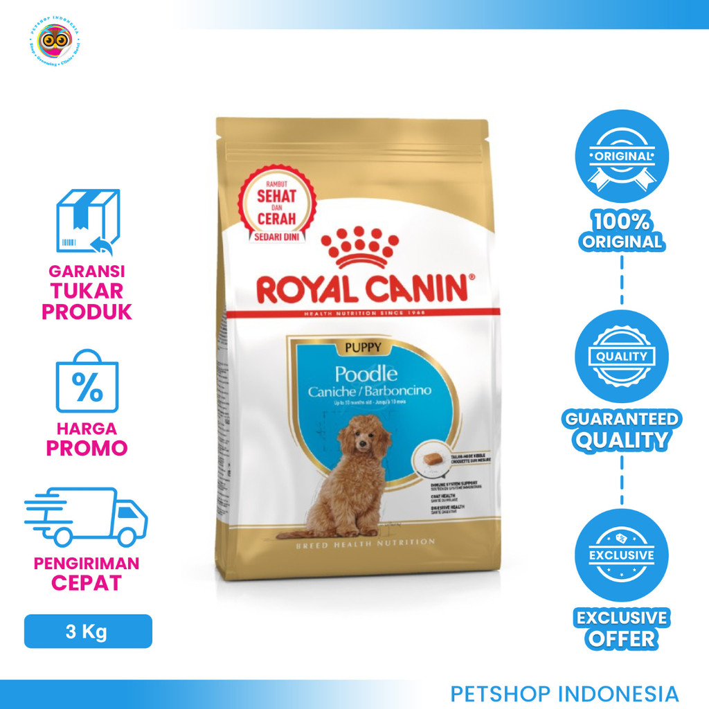 Royal Canin Poodle Puppy 3kg – Makanan Anak Anjing Poodle