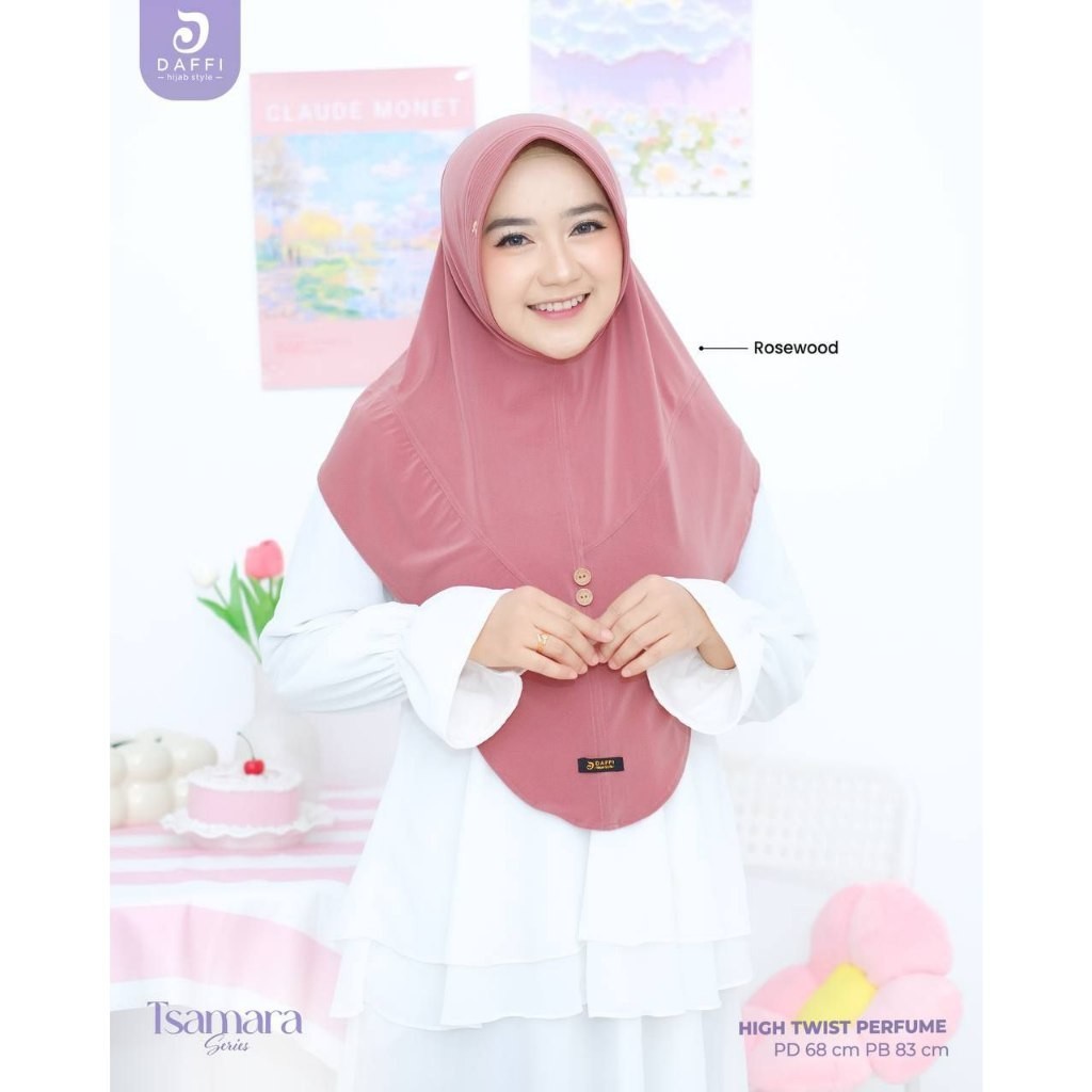 DAFFI HIJAB ORI - BERGO TSAMARA DAFFI HIJAB TERBARU JERSEY PREMIUM