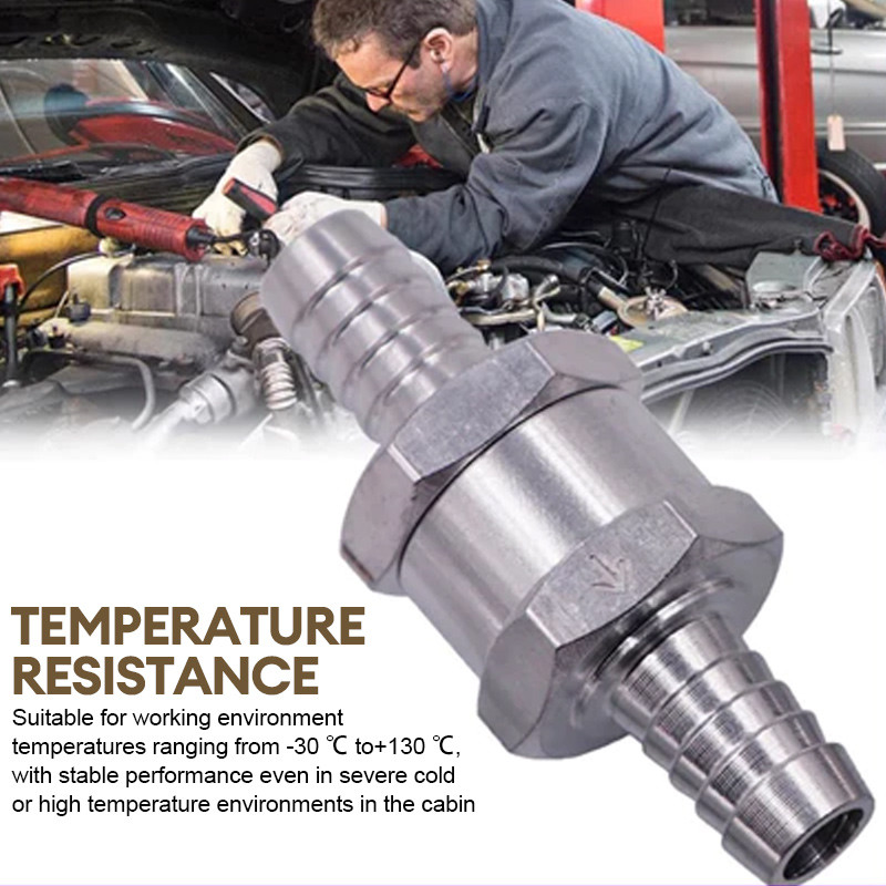 Katup Satu Arah Bahan Bakar 6/8/10/12mm One Way Valve Fuel Petrol Diesel Motor Mobil Selang Aluminiu