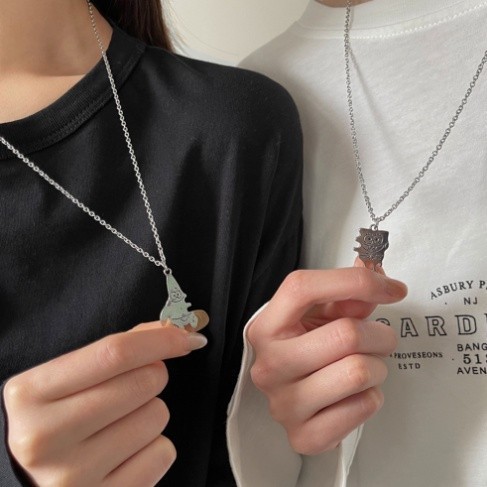 K5280 2 PCS Kalung Couple Magnet / Kalung Pasangan Pria & Wanita / Kalung Best Friend / Kalung Coupl